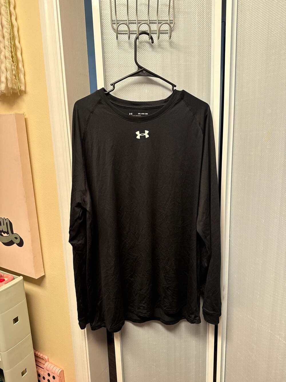 Under Armour Men's HeatGear Loose Locker Long Sleeve T-Shirt Black 2XL